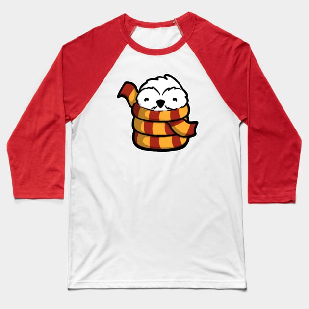 Super Cute Snowy Owl Baseball T-Shirt by perdita00